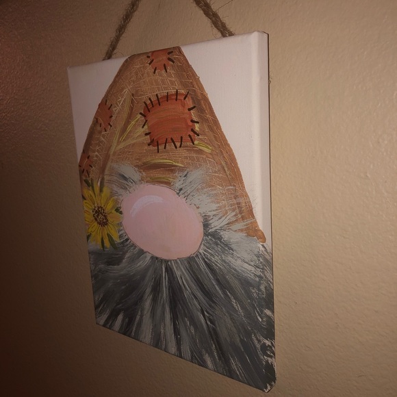 Hand Painted Fall Gnome 8x10 Canvas - Picture 9 of 12
